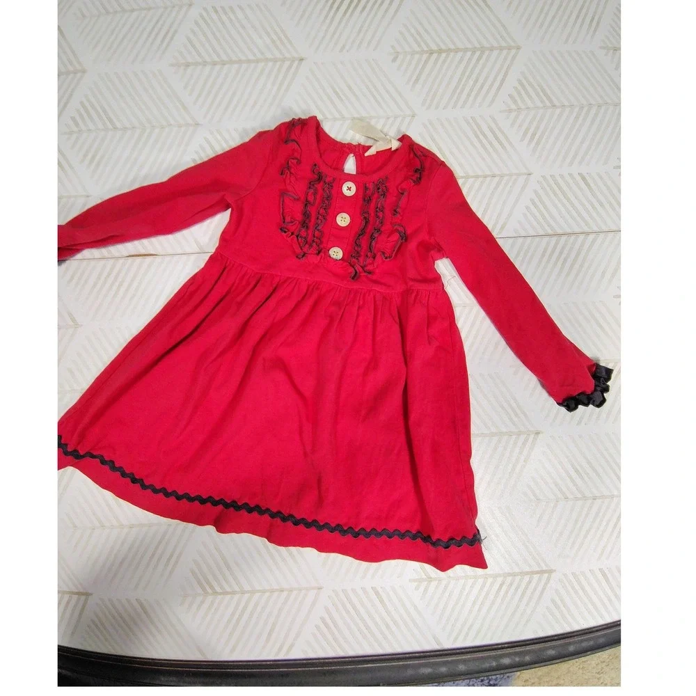 Toddler Girls Dress Bundle Samara Denim Shrimp & Grits‎ Gingham Red Ruffle 18M